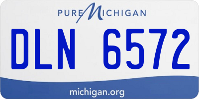 MI license plate DLN6572