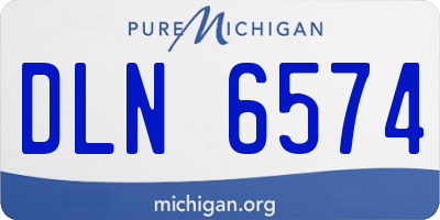 MI license plate DLN6574