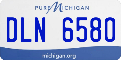 MI license plate DLN6580