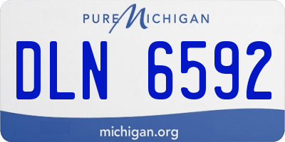 MI license plate DLN6592