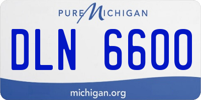 MI license plate DLN6600