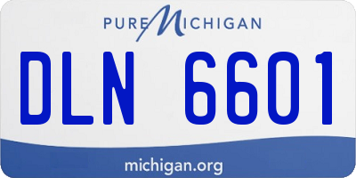 MI license plate DLN6601