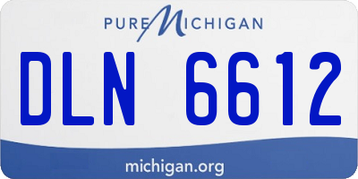 MI license plate DLN6612