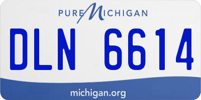 MI license plate DLN6614