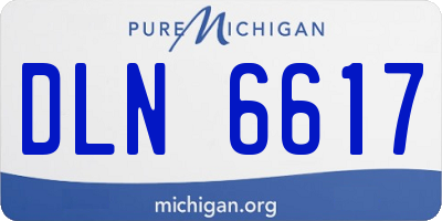 MI license plate DLN6617