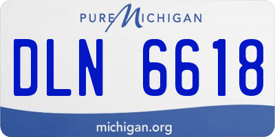 MI license plate DLN6618