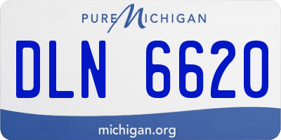 MI license plate DLN6620