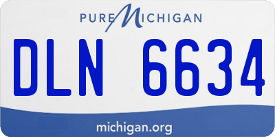 MI license plate DLN6634