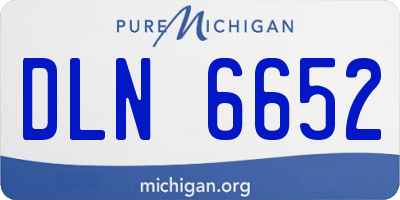 MI license plate DLN6652