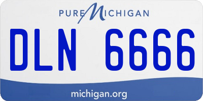 MI license plate DLN6666