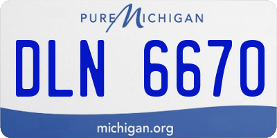 MI license plate DLN6670