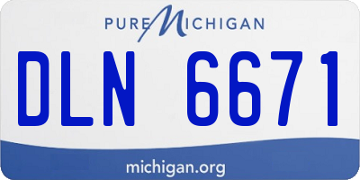 MI license plate DLN6671