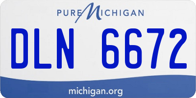 MI license plate DLN6672