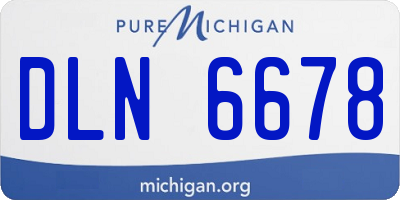 MI license plate DLN6678