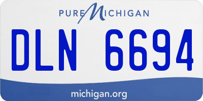 MI license plate DLN6694