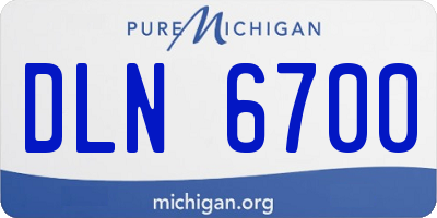 MI license plate DLN6700