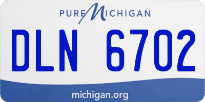 MI license plate DLN6702