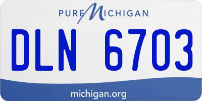 MI license plate DLN6703