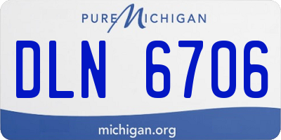 MI license plate DLN6706