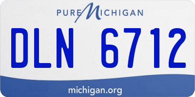 MI license plate DLN6712