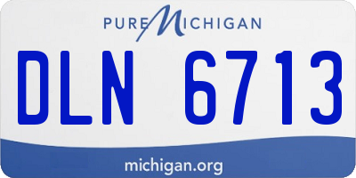 MI license plate DLN6713