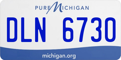 MI license plate DLN6730