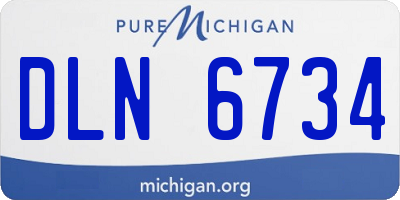 MI license plate DLN6734