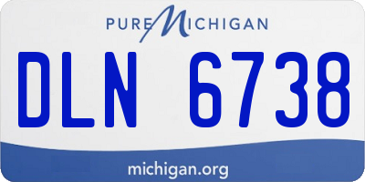 MI license plate DLN6738