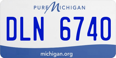 MI license plate DLN6740