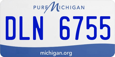 MI license plate DLN6755