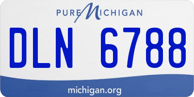 MI license plate DLN6788