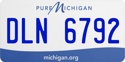 MI license plate DLN6792