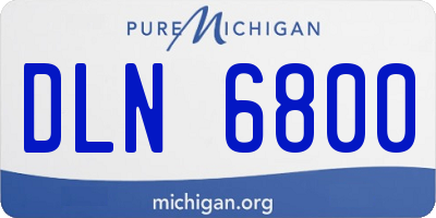 MI license plate DLN6800