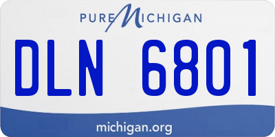 MI license plate DLN6801