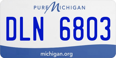 MI license plate DLN6803