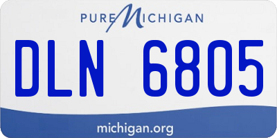 MI license plate DLN6805