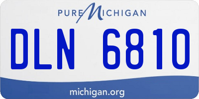 MI license plate DLN6810