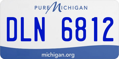 MI license plate DLN6812