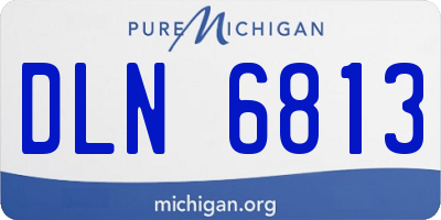 MI license plate DLN6813