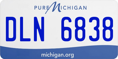 MI license plate DLN6838