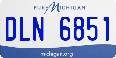 MI license plate DLN6851