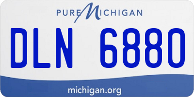 MI license plate DLN6880