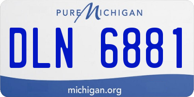 MI license plate DLN6881