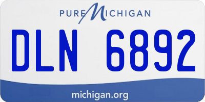 MI license plate DLN6892