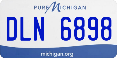 MI license plate DLN6898