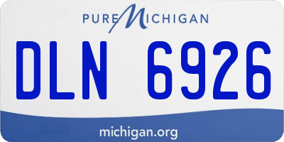 MI license plate DLN6926