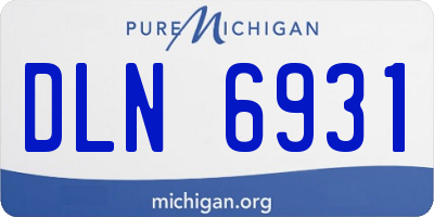 MI license plate DLN6931