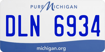 MI license plate DLN6934