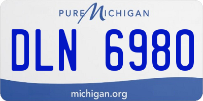 MI license plate DLN6980