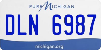 MI license plate DLN6987